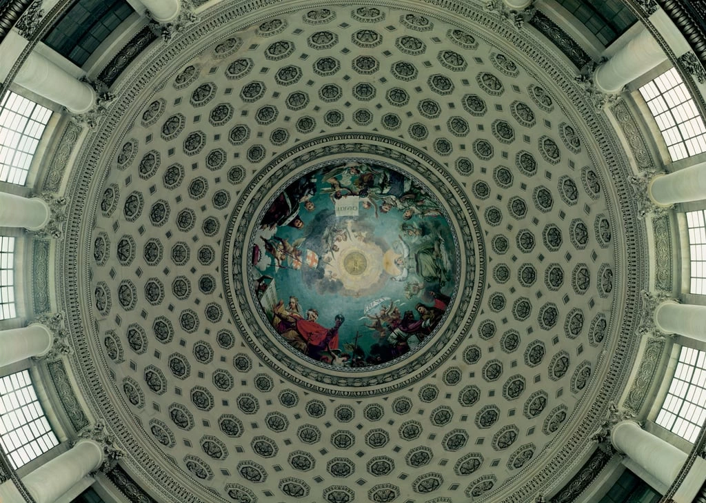  87-Antoine-Jean Gros-L'apoteosi di santa Genoveffa, dettaglio della cupola-Pantheon, Paris 